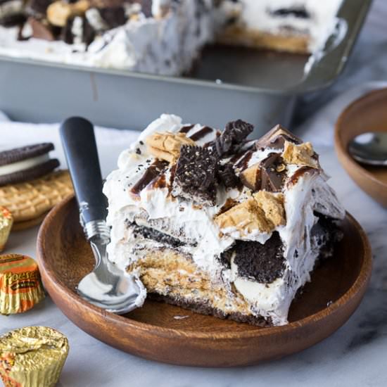 Peanut Butter Cookies Ice Box Cake - Recipe photo by IWashYouDry