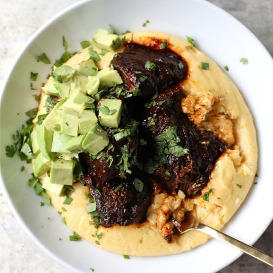 Citrus Short Ribs Over Cheesy Polenta - Recipe photo by perpetuallyhungry