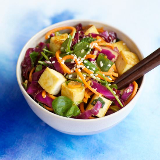 Peanut Tofu Slaw - Recipe photo by homespun capers
