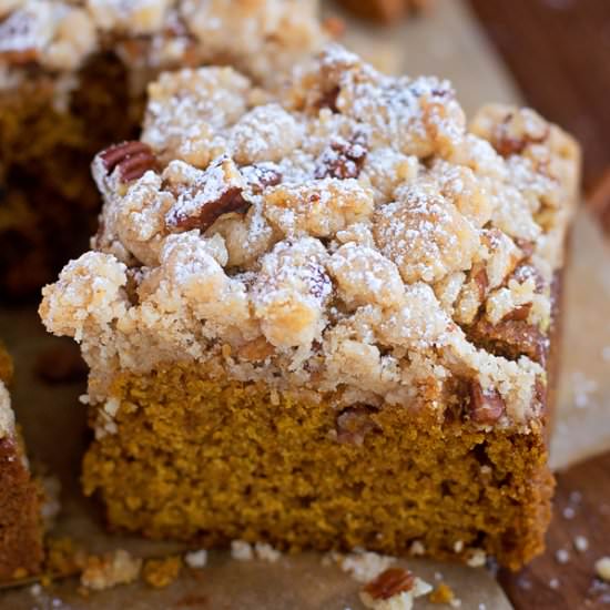 Spiced Pumpkin Crumb Cake - Recipe photo by Life Made Simple