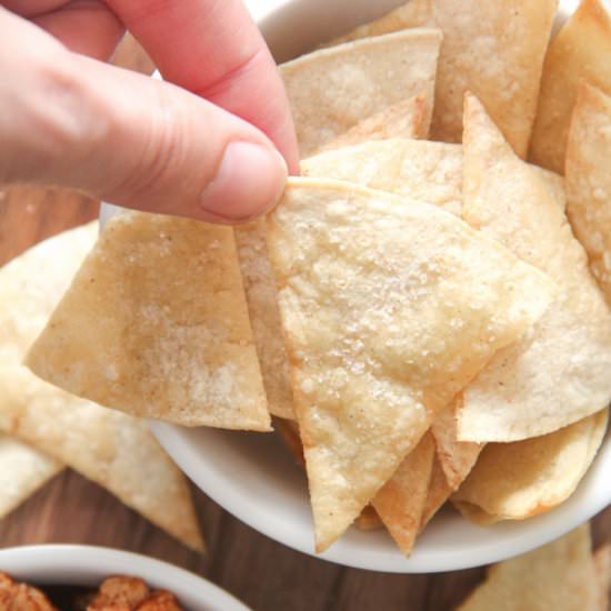 Homemade Corn Tortilla Chips - Recipe photo by veggiebalance