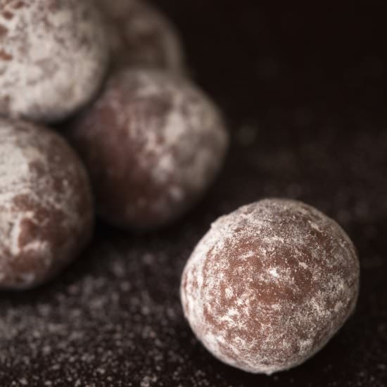 Chocolate Bourbon Balls - Recipe photo by Serena Lissy