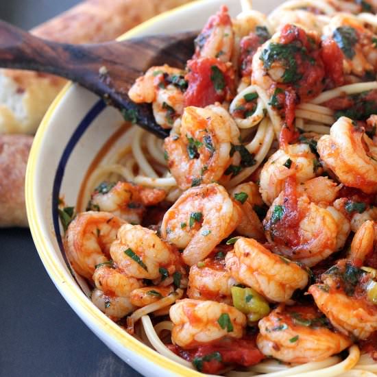 Shrimp Fra Diavalo - Recipe photo by HowToFeedaLoon