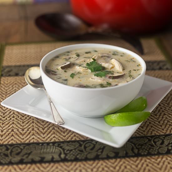 Thai Coconut Chicken Soup - Recipe photo by Ethnic Spoon