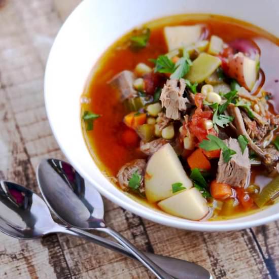 Vegetable Beef Soup - Recipe photo by apinchofhealthy