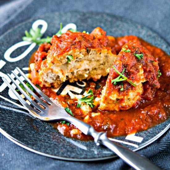 Mozzarella Stuffed Chicken Meatball - Recipe photo by slowcookergourmet
