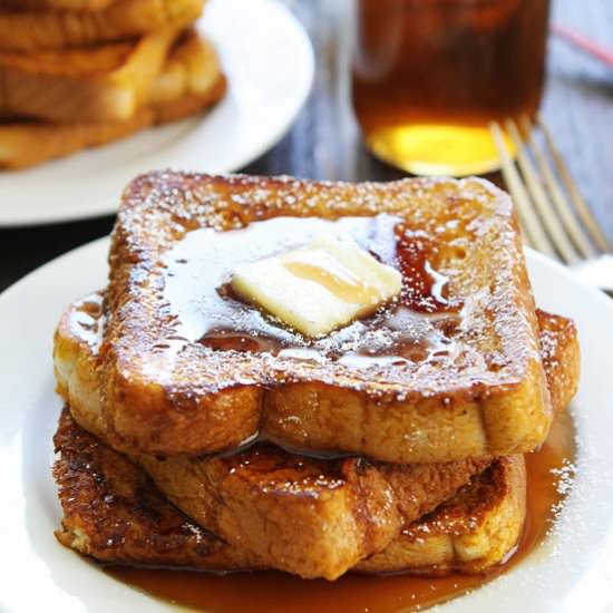 Pumpkin French Toast - Recipe photo by twopeasandtheirpod