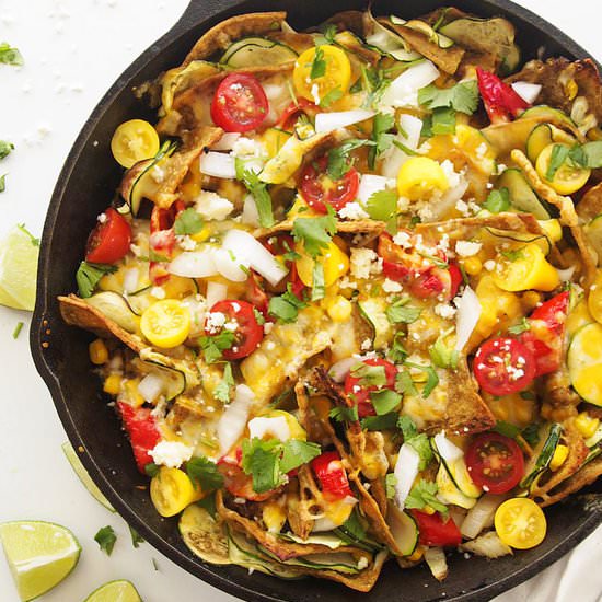 Chorizo Veggie Chilaquiles - Recipe photo by thekitchenpaper