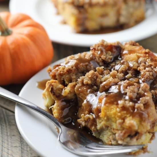 Overnight Pumpkin French Toast - Recipe photo by bakedinaz