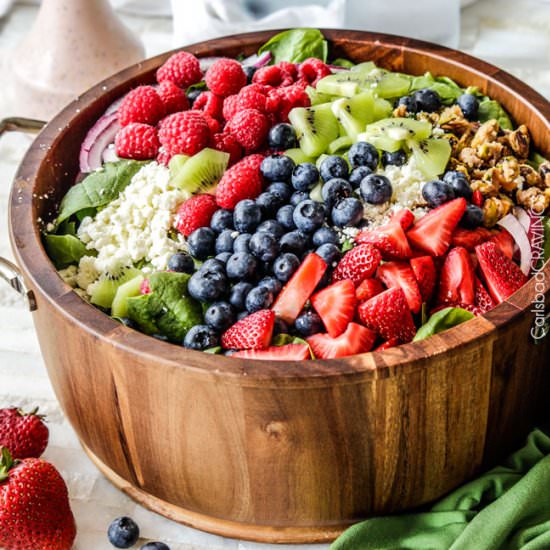 Berry Feta Spinach Salad - Recipe photo by carlsbadcravings