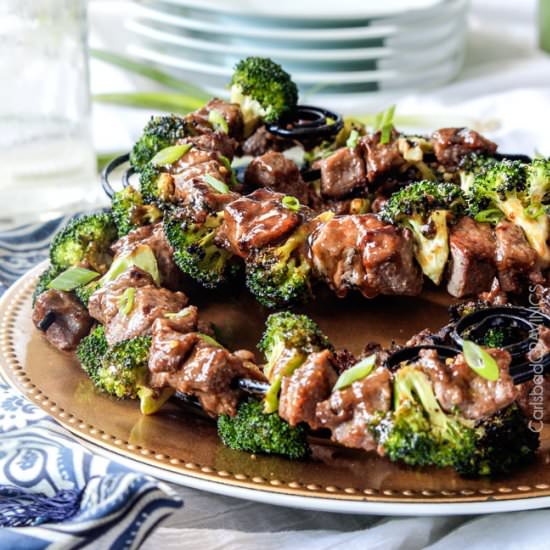 Grilled Beef and Broccoli Kebabs - Recipe photo by carlsbadcravings