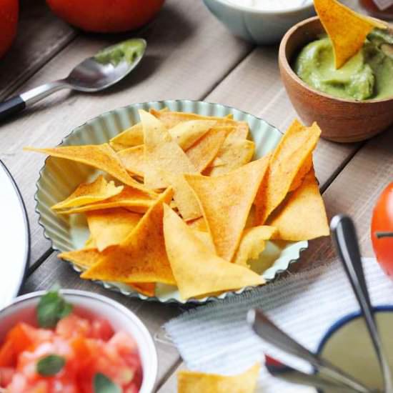 Baked Corn Tortilla Chips - Recipe photo by Beanpanda