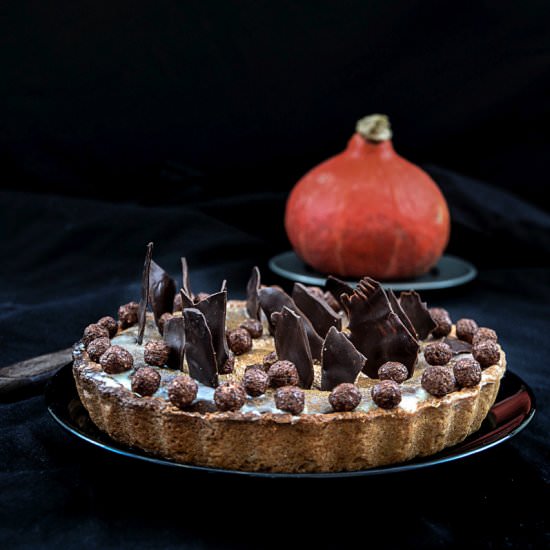 Spiced Pumpkin Pie. - Recipe photo by Anu@MyGingerGarlicKitchen