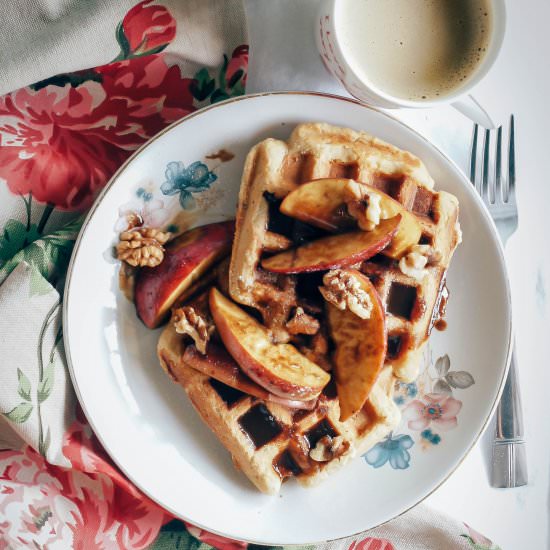 Whole Wheat Waffles & Caramel Apple - Recipe photo by acupcakeforlove