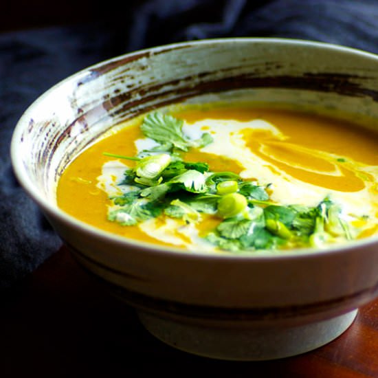Turmeric Pumpkin Soup - Recipe photo by homespun capers