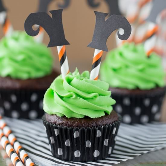 Wicked Witch Cupcakes - Recipe photo by yourcupofcake