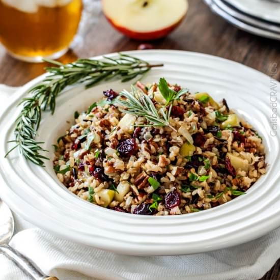 Cranberry Apple Wild Rice Pilaf - Recipe photo by carlsbadcravings