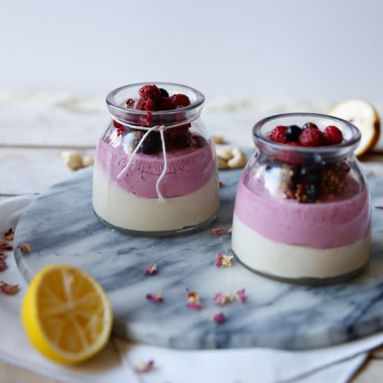 Raw Vanilla & Berry Cheescake Jar - Recipe photo by A Conscious Collection
