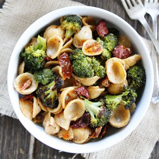 Creamy Goat Cheese Pasta - Recipe photo by twopeasandtheirpod