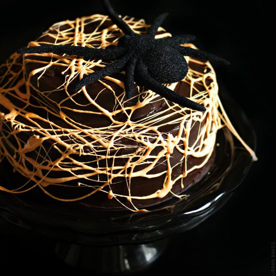 Spider Web Cake Decoration - Recipe photo by URBANBAKES