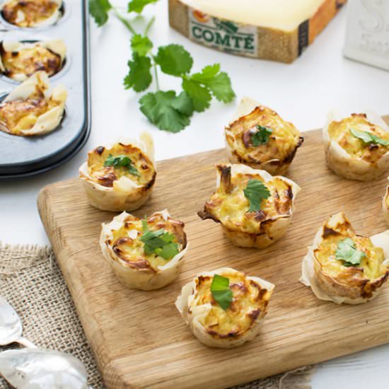 Leek & Comté Curried Mini Quiches - Recipe photo by theflexitarian