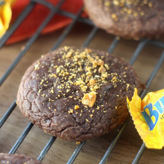 Easy Butterfinger Brownie Cookies - Recipe photo by blackberrybabe