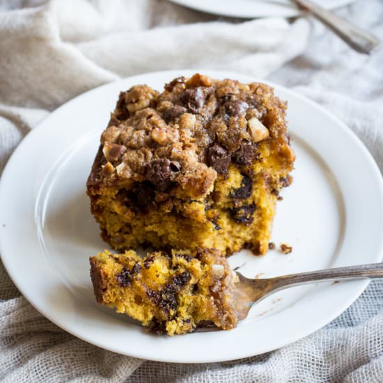 Pumpkin Crumb Cake - Recipe photo by butterlustblog