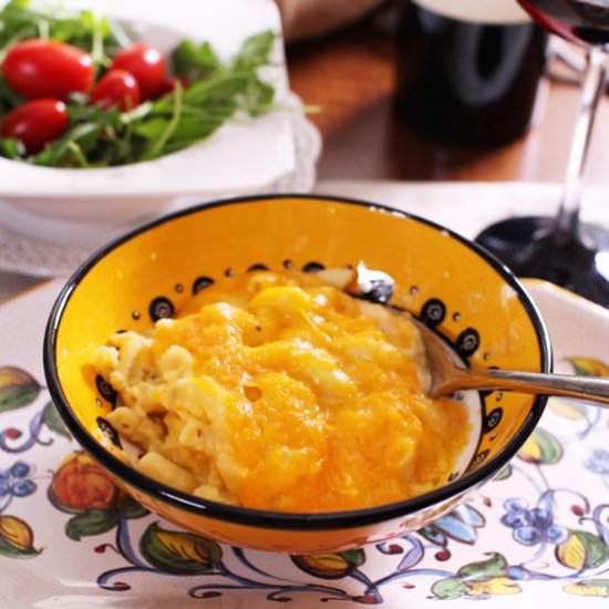 Slow Cooker 3 Cheese Mac and Cheese - Recipe photo by One Dish Kitchen