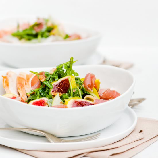 Fig, Prosciutto, & Melon Salad - Recipe photo by theadventuresofbobandshan