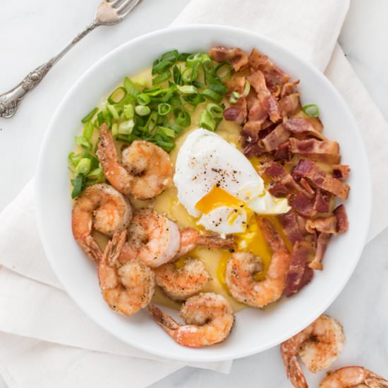 Salt & Pepper Shrimp and Grits - Recipe photo by hapanom