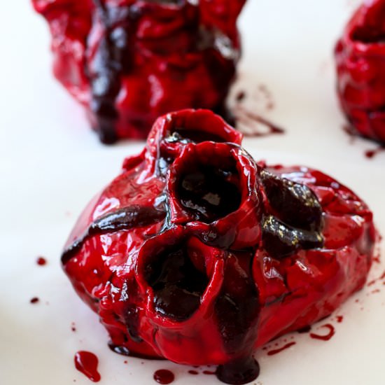 Gory Bleeding Heart Cakes - Recipe photo by thebrickkitchen