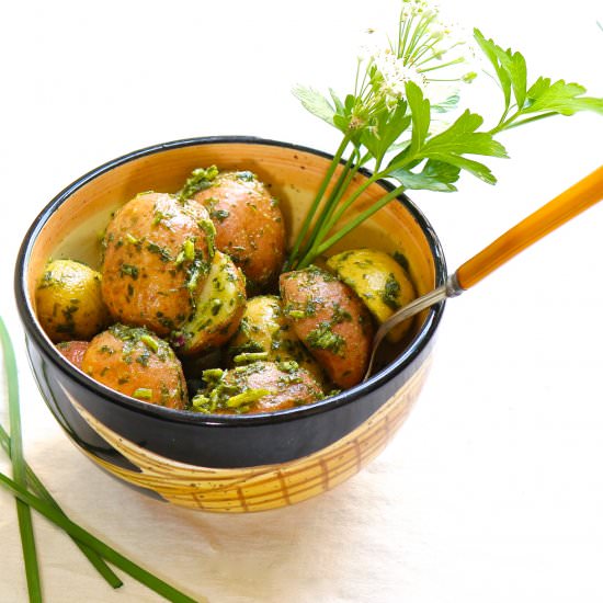 Parsley Chive Potato Salad - Recipe photo by the good eats co