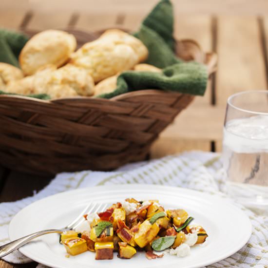 Delicata Squash, Bacon, and Blue Cheese - Recipe photo by justalittlebitofbacon