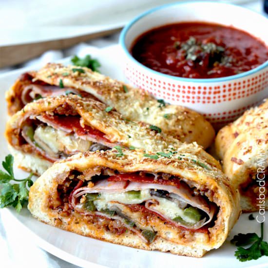 35 Minute Stromboli (Rolled Pizza) - Recipe photo by carlsbadcravings