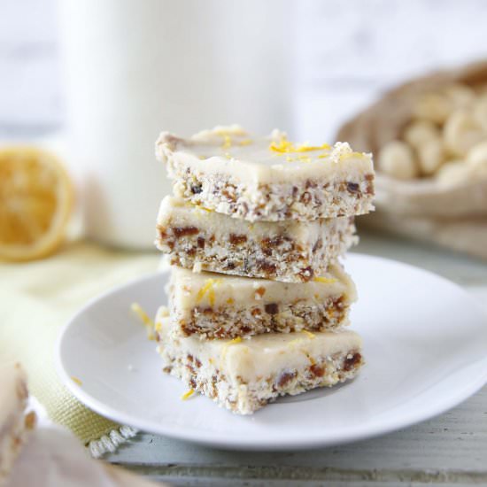 Raw, Vegan, Lemon Coconut Slice - Recipe photo by A Conscious Collection