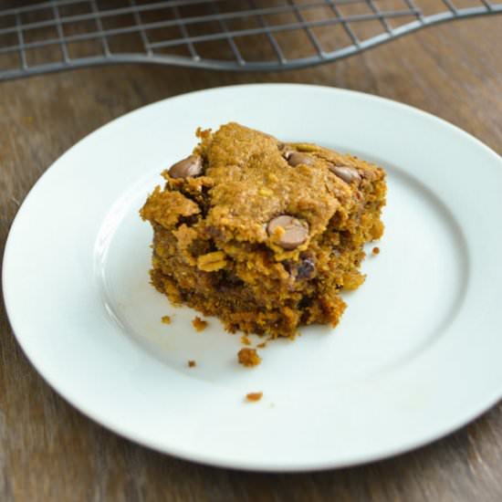 Pumpkin Chocolate Chip Oatmeal Cake - Recipe photo by shebakeshere