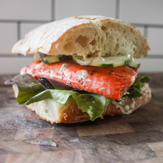 Salmon Sandwich - Recipe photo by northwestworkshop
