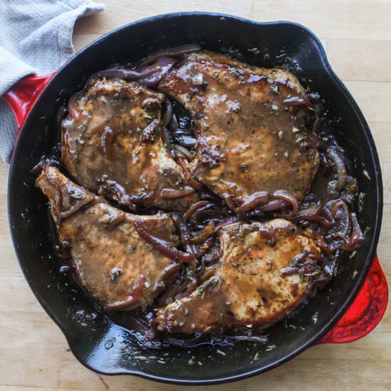 Balsamic Glazed Pork Chops - Recipe photo by northwestworkshop