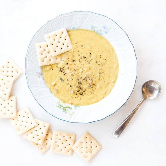 Vegan Broccoli Cheese Soup - Recipe photo by thewacovegan