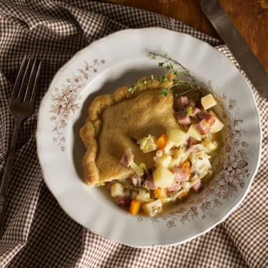 Ham, Celeriac and Leek Pie - Recipe photo by gourmandistan