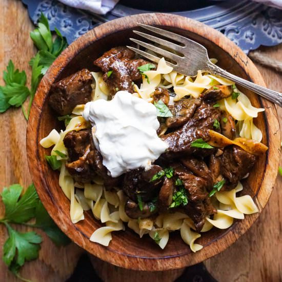 Pot Roast Stroganoff - Recipe photo by vodkaandbiscuits