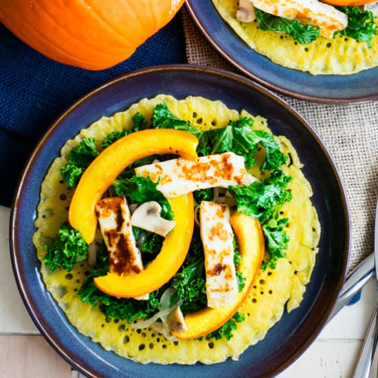 Farinata with Red Kuri Squash - Recipe photo by theworktop