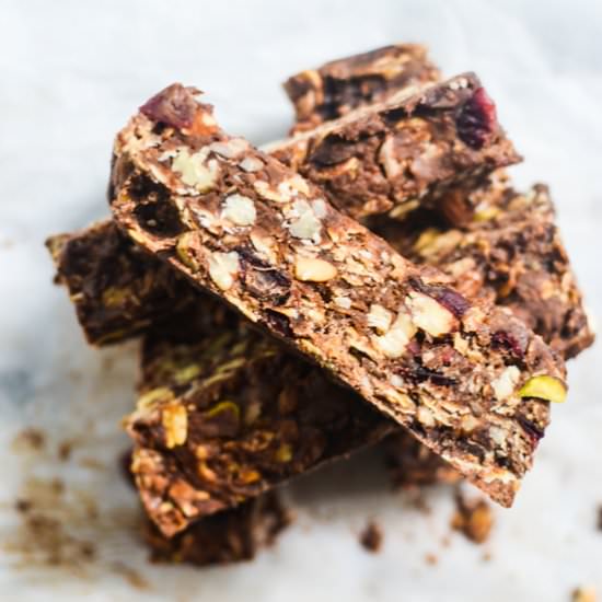 Peanut Butter and Honey Trail Bars - Recipe photo by warmvanillasugar