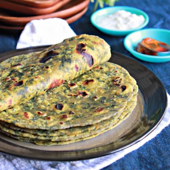 Flat Breads With Greens - Recipe photo by Aromatic Cooking