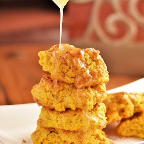Pumpkin Honey Butter Biscuits - Recipe photo by The Spicy Apron