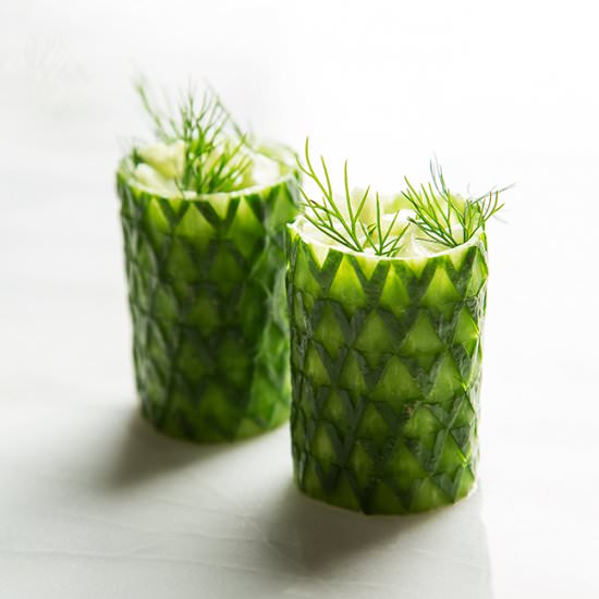 Carved Cucumber Cups - Recipe photo by lublyou