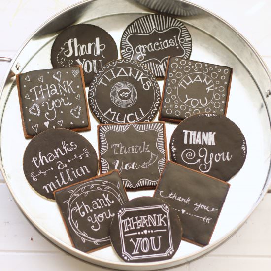 Chalkboard Decorated Cookies - Recipe photo by eatthinkbemerry