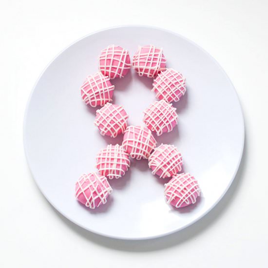 Pink Cookie Dough Truffles - Recipe photo by chickytreats