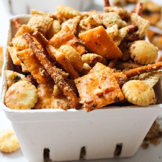 Cheesy Brown Butter Chex Mix - Recipe photo by WhatMollyMade