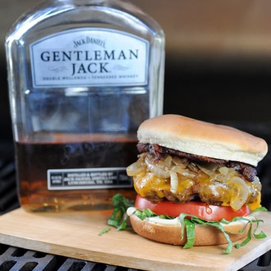 Gentleman Jack Whiskey Burger - Recipe photo by girlscangrill